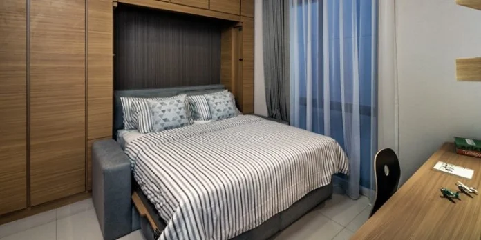 Desain Kamar Tidur Minimalis Berkelanjutan Gaya Hidup Ramah Lingkungan yang Elegan Desain kamar tidur minimalis berkelanjutan, desain interior minimalis, kamar tidur ramah lingkungan, furnitur multifungsi, tren desain berkelanjutan