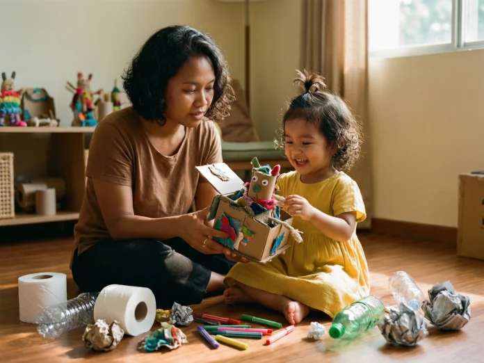 11 Ide DIY Mainan Edukatif dari Bahan Bekas yang Mudah Dibuat, Murah & Kreatif DIY mainan edukatif dari bahan bekas, mainan dari barang bekas, mainan edukatif anak, ide mainan kreatif, kerajinan dari bahan bekas